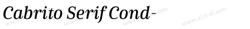 Cabrito Serif Cond字体转换